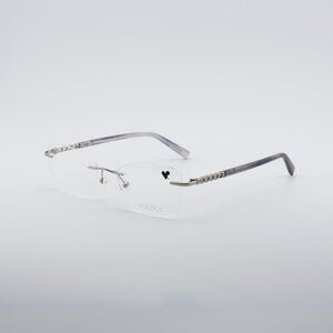 AIRLOCK CHARMED 201 040 Eyeglasses Semi Matte Silver/Grey 51mm Rectangle Frame